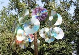 Paukščių repeleris iš senų kompaktinių diskų