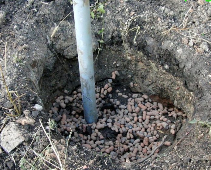 Подготовка на яма за засаждане на грозде