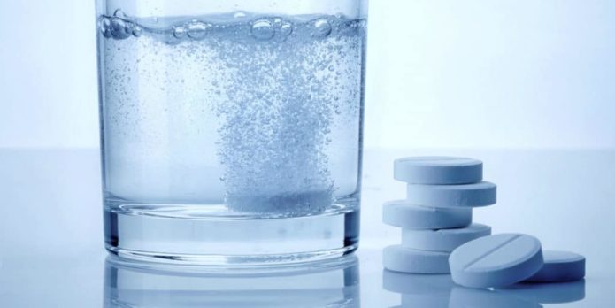 Tabletten oplossen in water