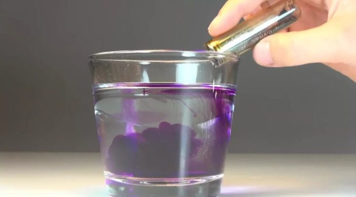 A kálium-permanganát hígítása vízben